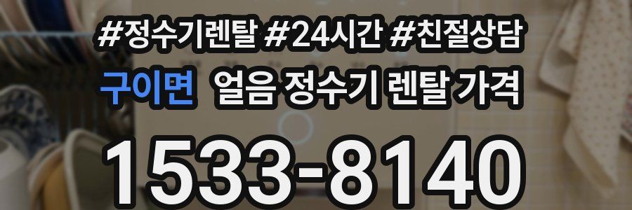 구이면 얼음 정수기 렌탈 가격