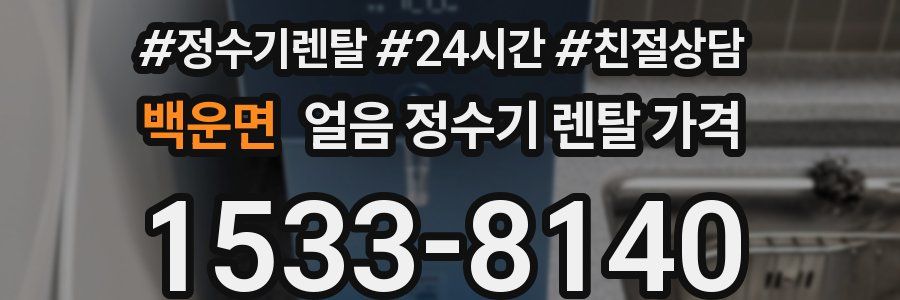 백운면 얼음 정수기 렌탈 가격