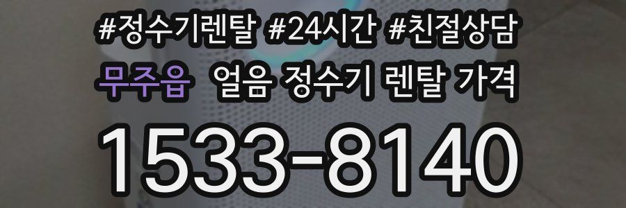 무주읍 얼음 정수기 렌탈 가격