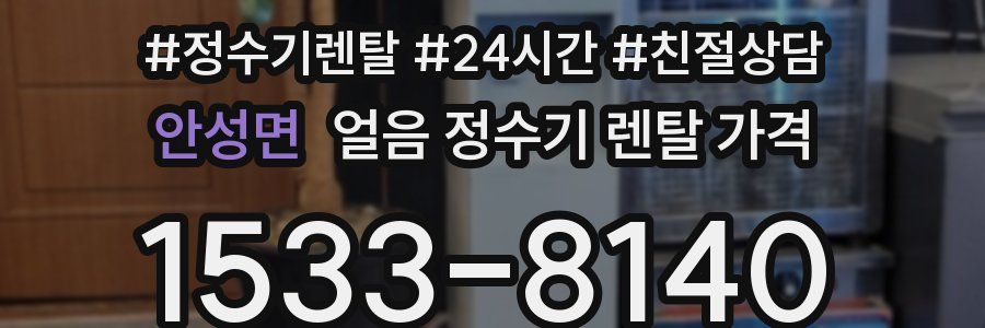 안성면 얼음 정수기 렌탈 가격