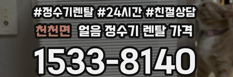 천천면 얼음 정수기 렌탈 가격