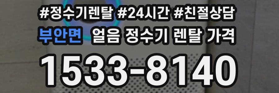 부안면 얼음 정수기 렌탈 가격