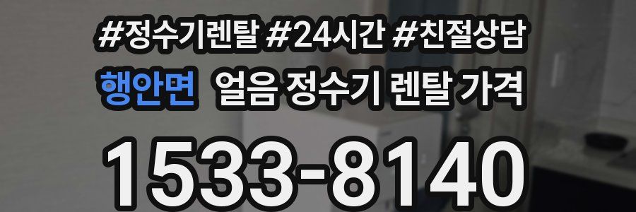 행안면 얼음 정수기 렌탈 가격