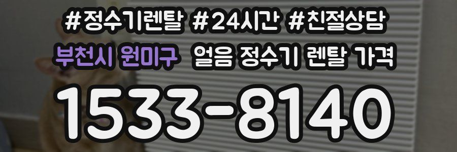 부천시 원미구 얼음 정수기 렌탈 가격