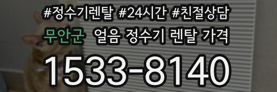 무안군 얼음 정수기 렌탈 가격