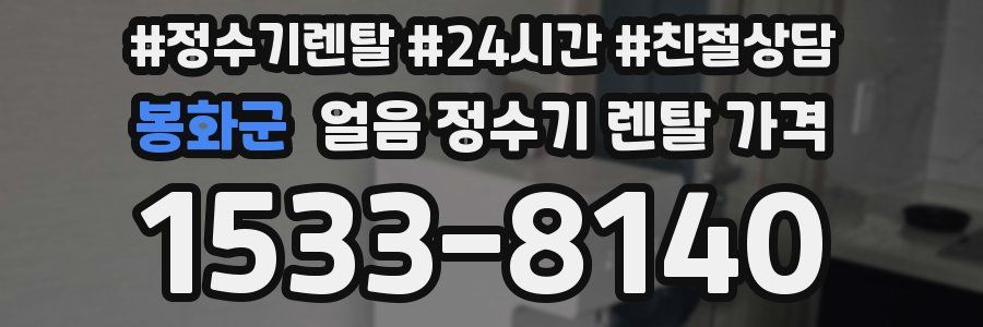 봉화군 얼음 정수기 렌탈 가격