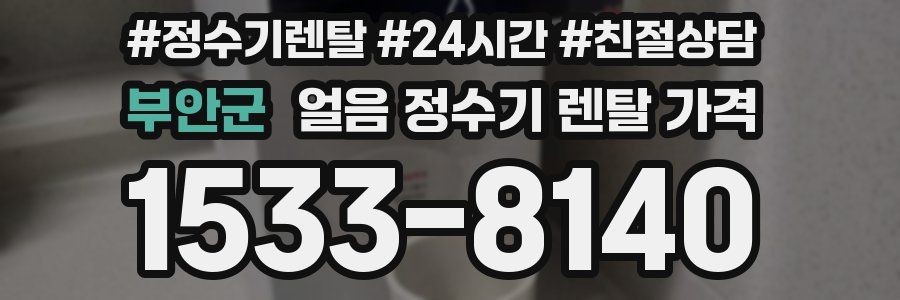 부안군 얼음 정수기 렌탈 가격