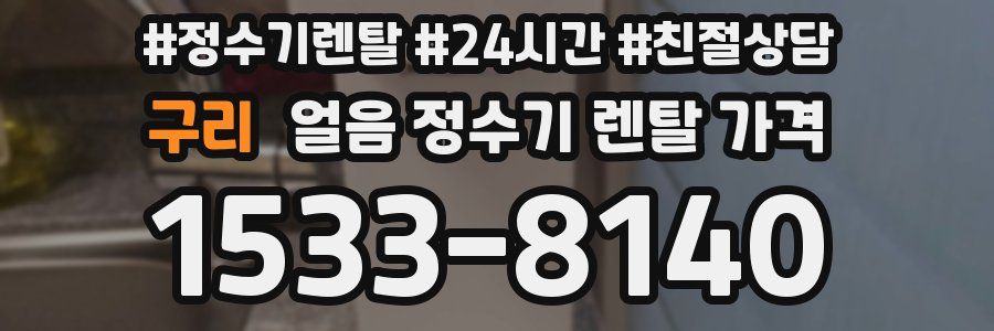 구리 얼음 정수기 렌탈 가격