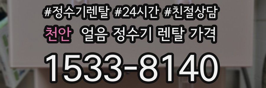 천안 얼음 정수기 렌탈 가격