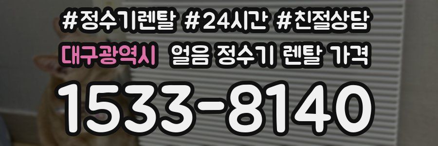 대구광역시 얼음 정수기 렌탈 가격