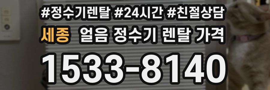세종 얼음 정수기 렌탈 가격