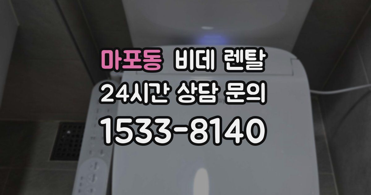 마포동 비데 렌탈