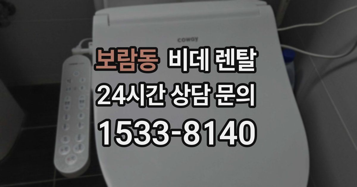 보람동 비데 렌탈
