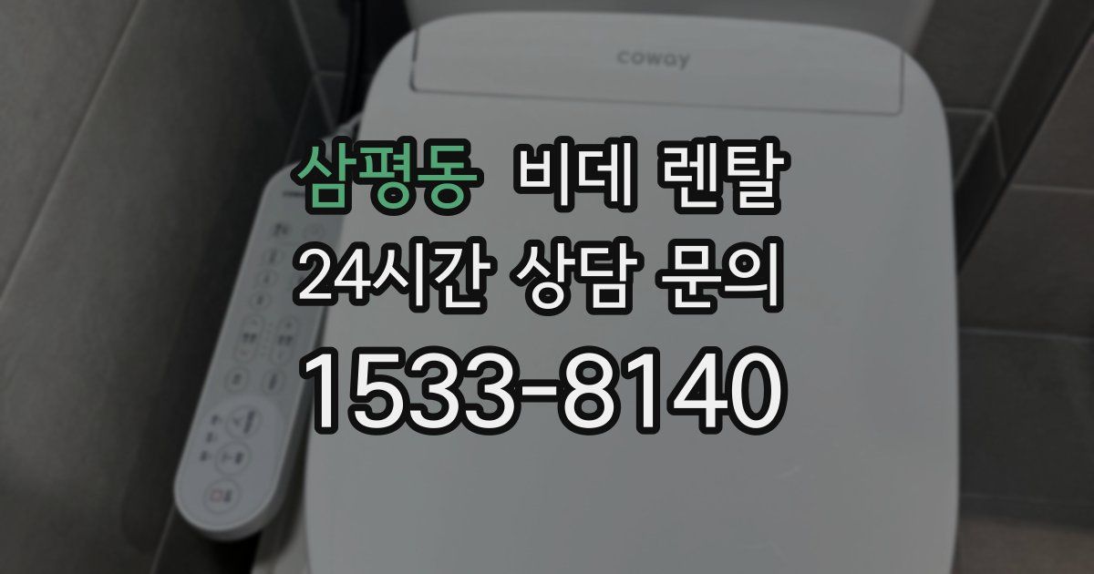 삼평동 비데 렌탈
