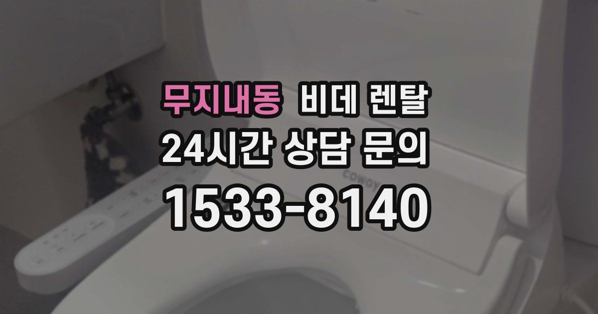 무지내동 비데 렌탈