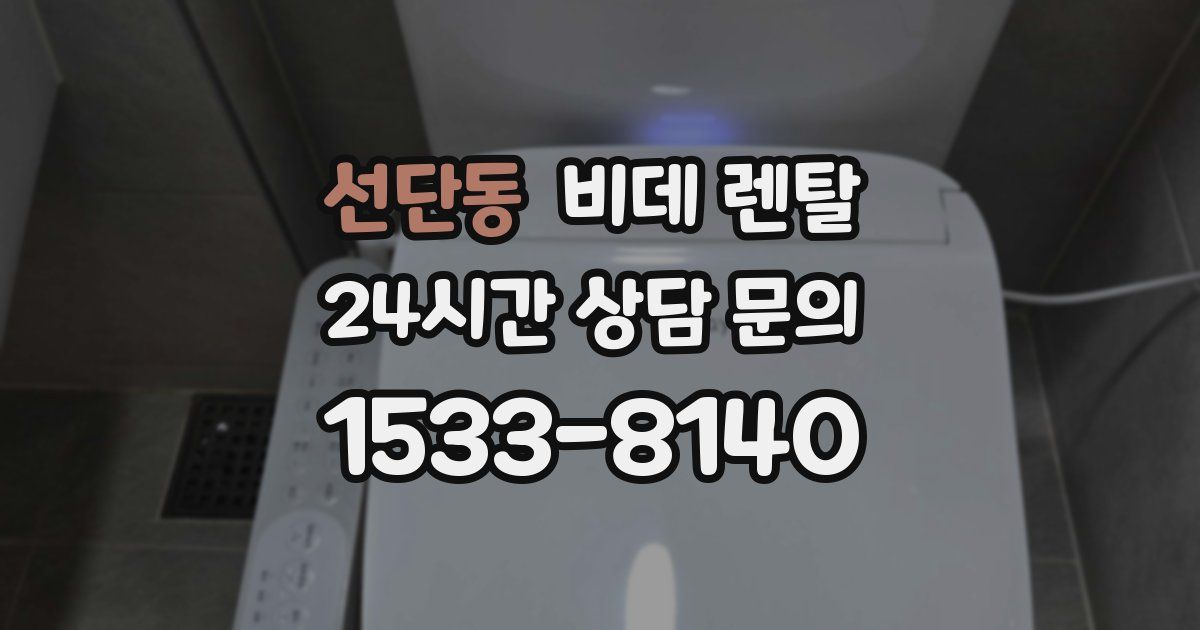 선단동 비데 렌탈