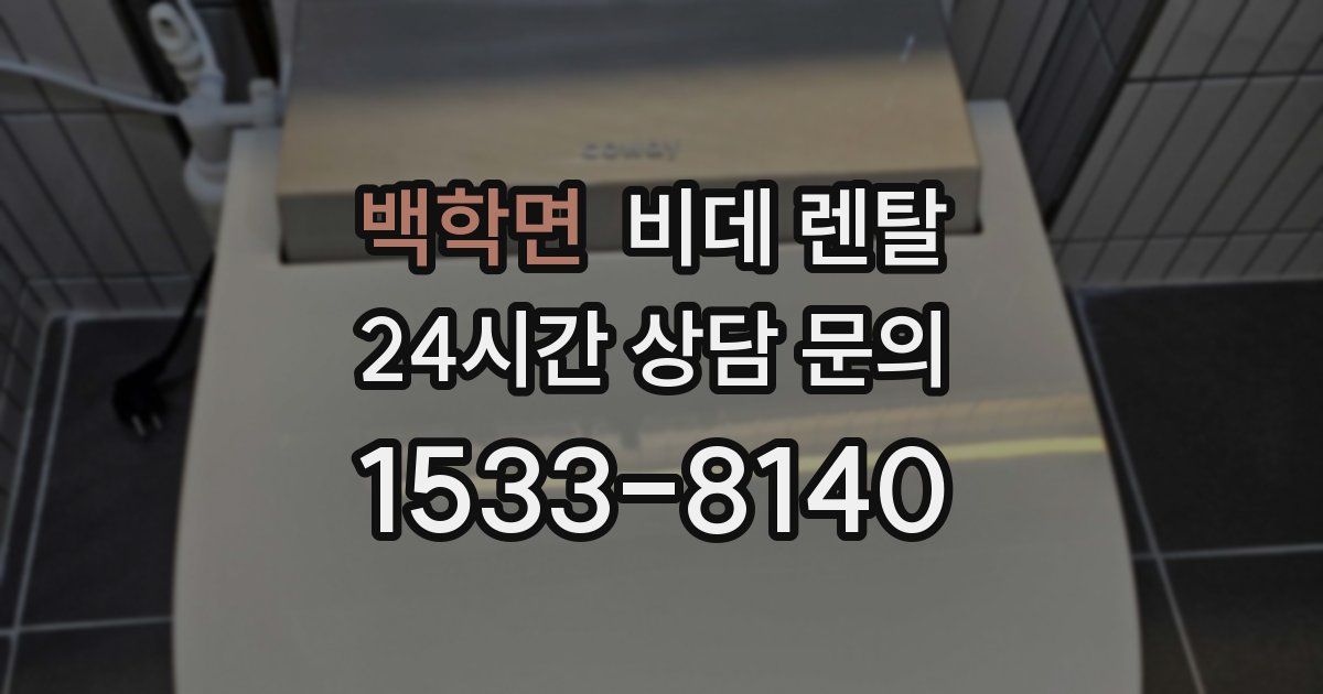 백학면 비데 렌탈