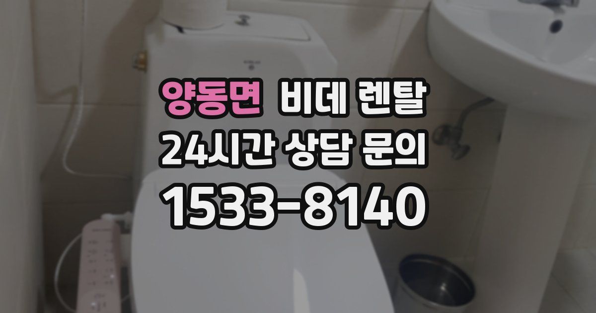 양동면 비데 렌탈