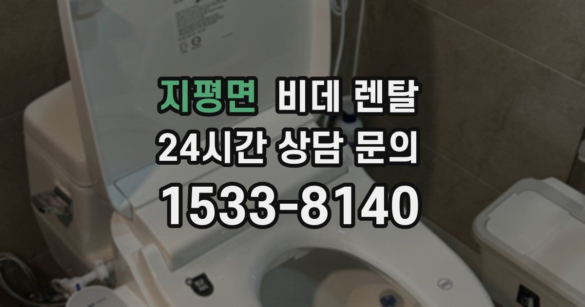 지평면 비데 렌탈