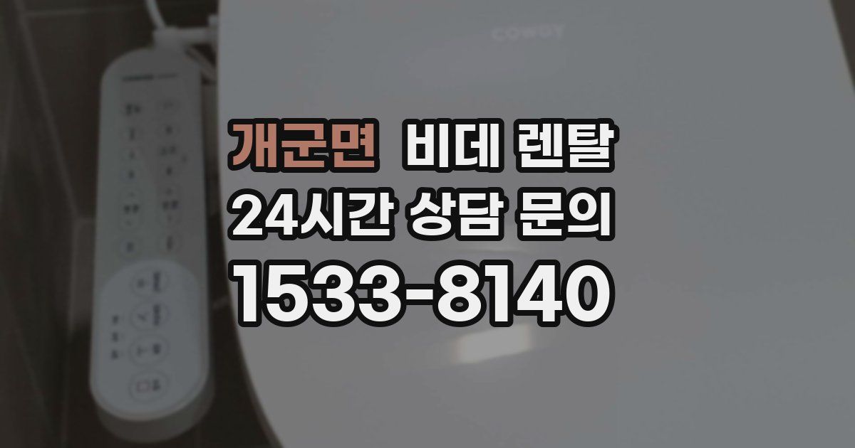 개군면 비데 렌탈