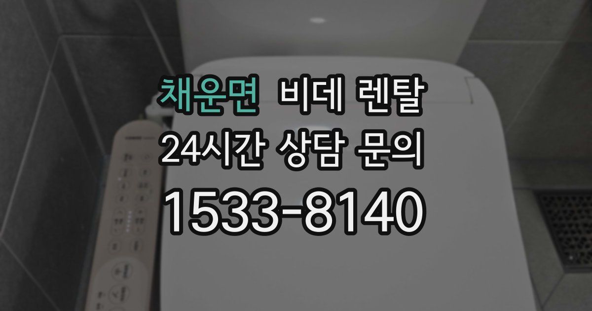 채운면 비데 렌탈