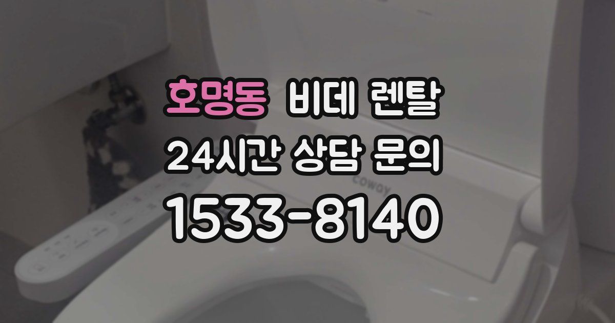 호명동 비데 렌탈