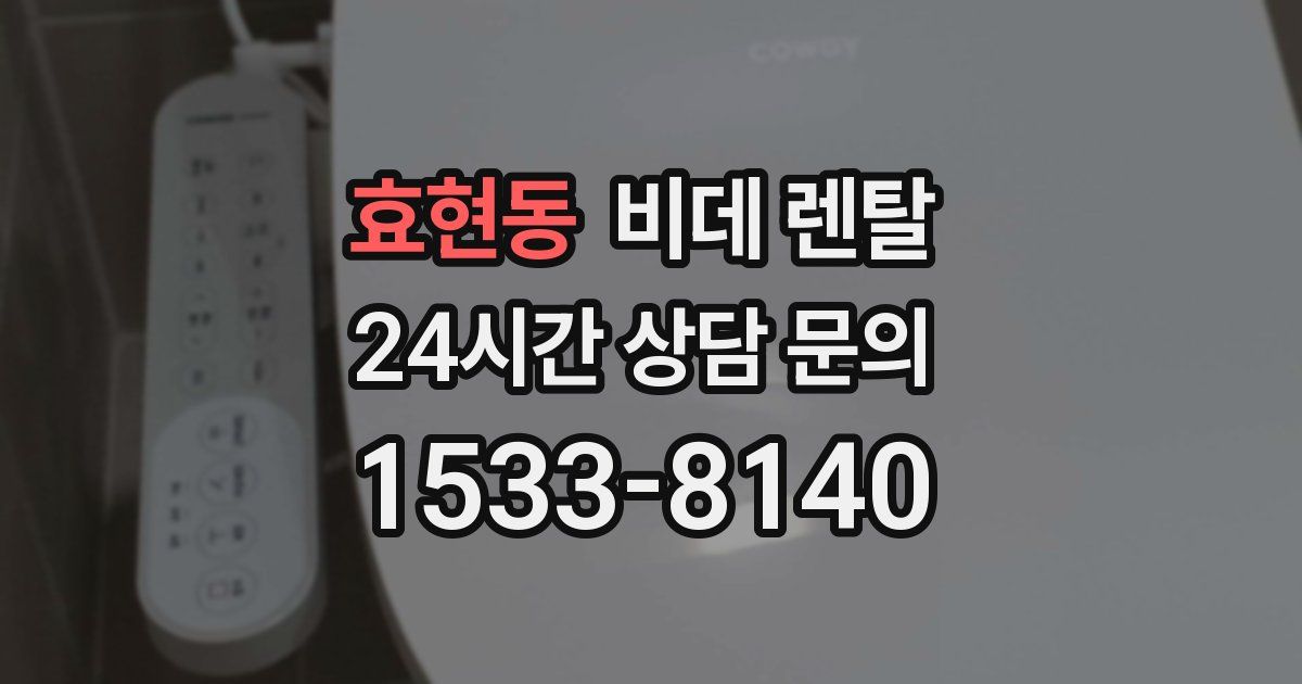 효현동 비데 렌탈