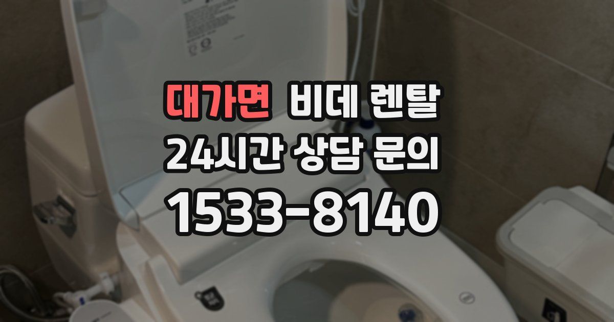 대가면 비데 렌탈