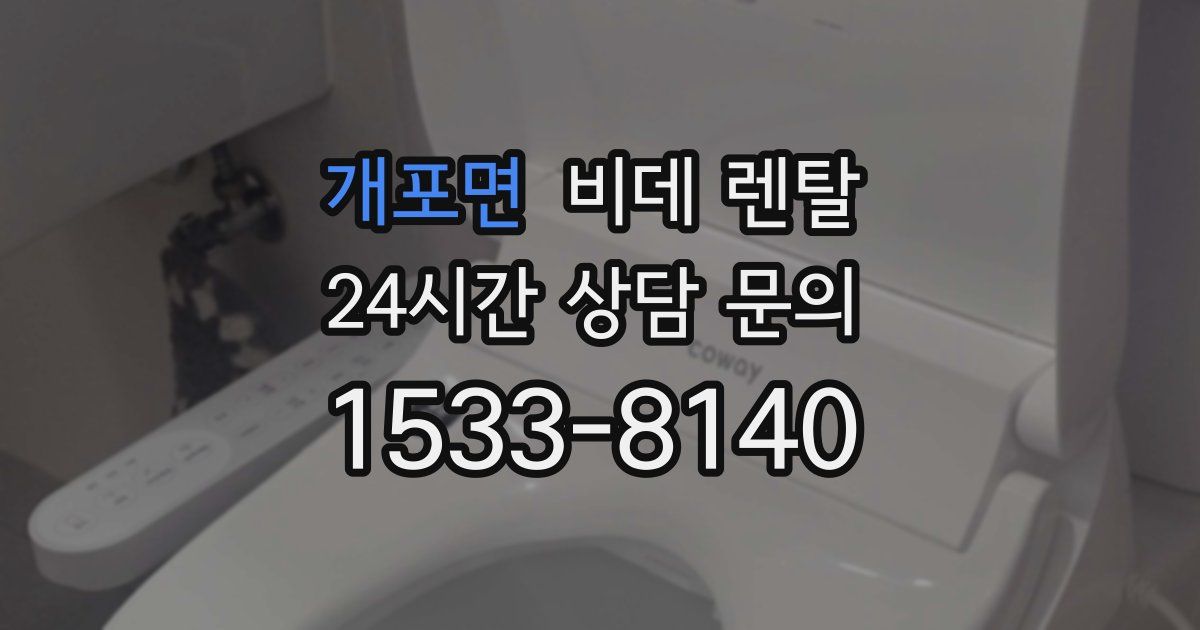 개포면 비데 렌탈
