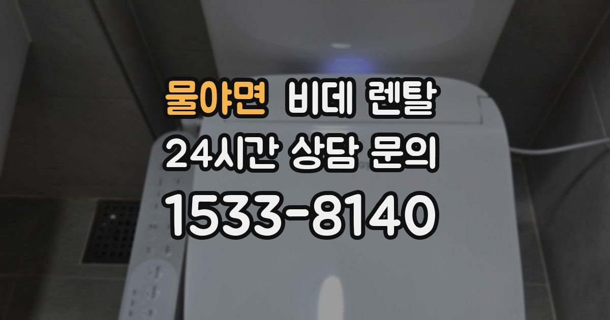 물야면 비데 렌탈