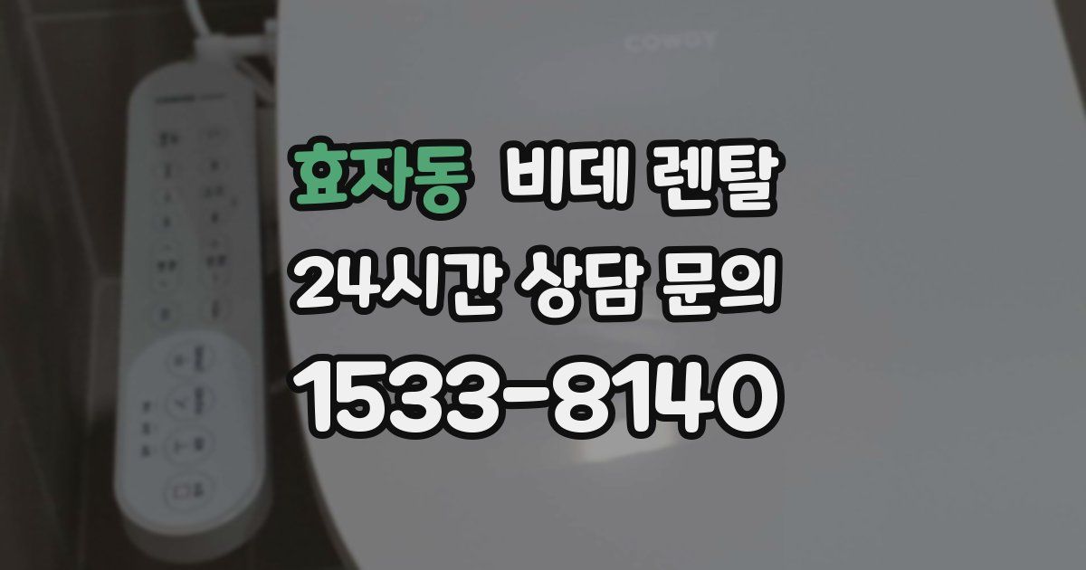 효자동 비데 렌탈
