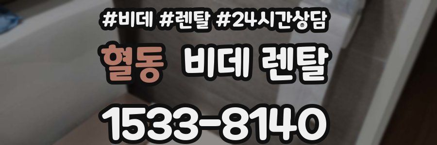 혈동 비데 렌탈