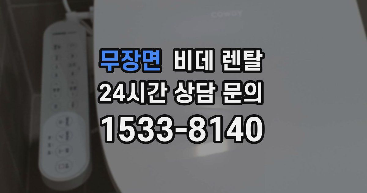 무장면 비데 렌탈