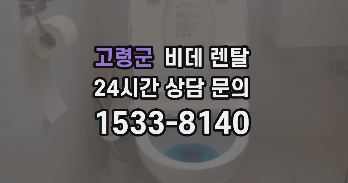 고령군 비데 렌탈