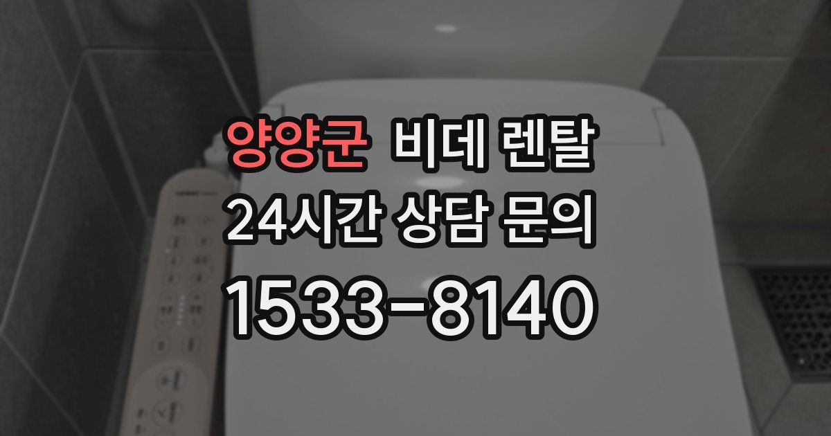 양양군 비데 렌탈
