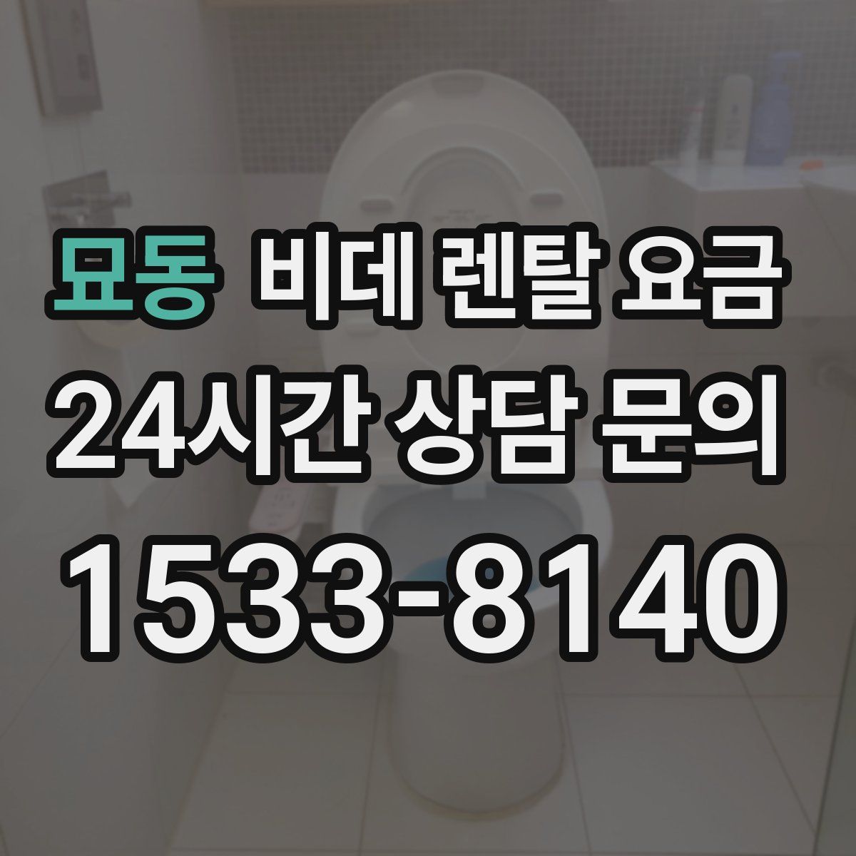 묘동 비데 렌탈 요금