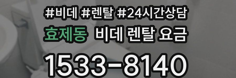 효제동 비데 렌탈 요금