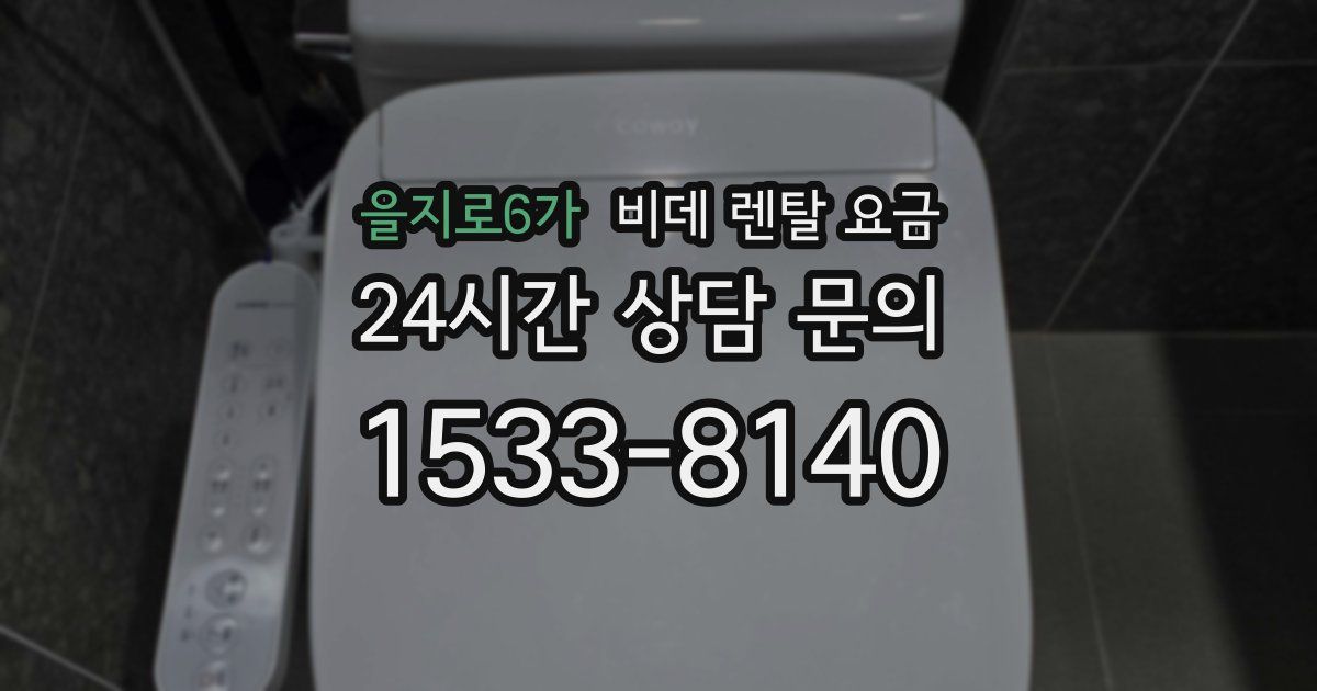 을지로6가 비데 렌탈 요금