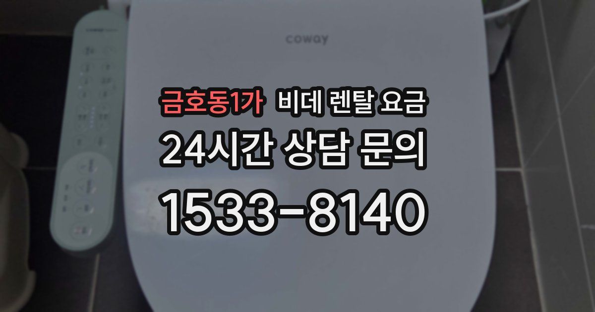 금호동1가 비데 렌탈 요금