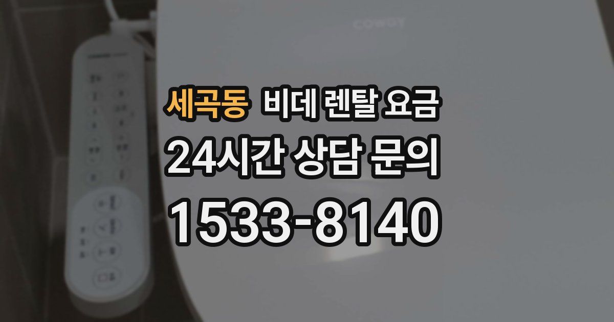 세곡동 비데 렌탈 요금