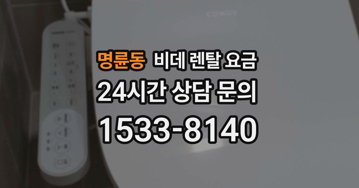 명륜동 비데 렌탈 요금