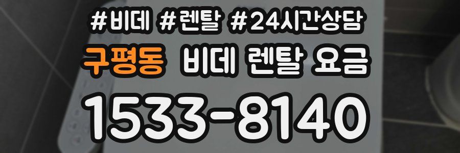 구평동 비데 렌탈 요금