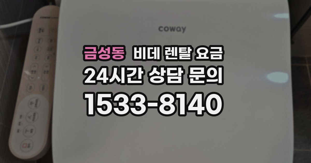 금성동 비데 렌탈 요금