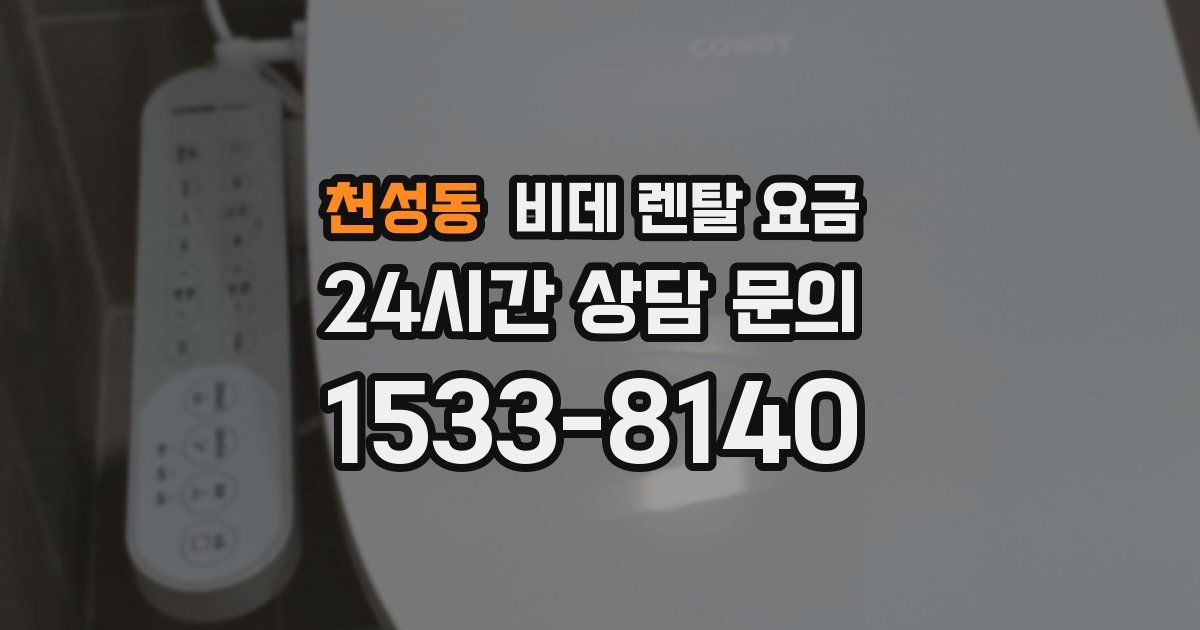 천성동 비데 렌탈 요금