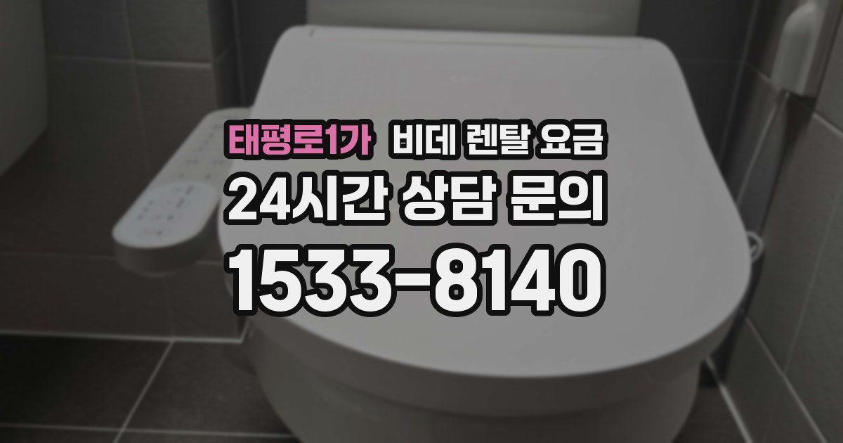 태평로1가 비데 렌탈 요금