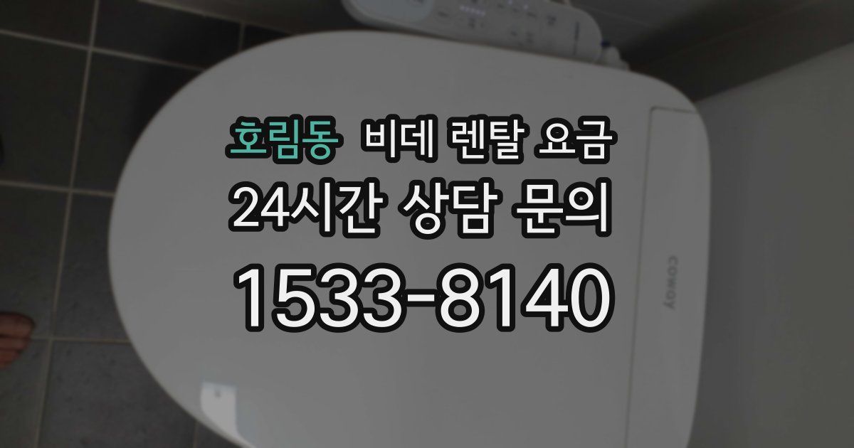 호림동 비데 렌탈 요금
