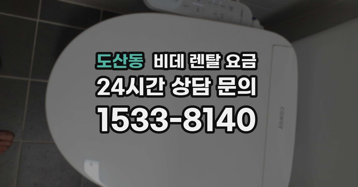 도산동 비데 렌탈 요금