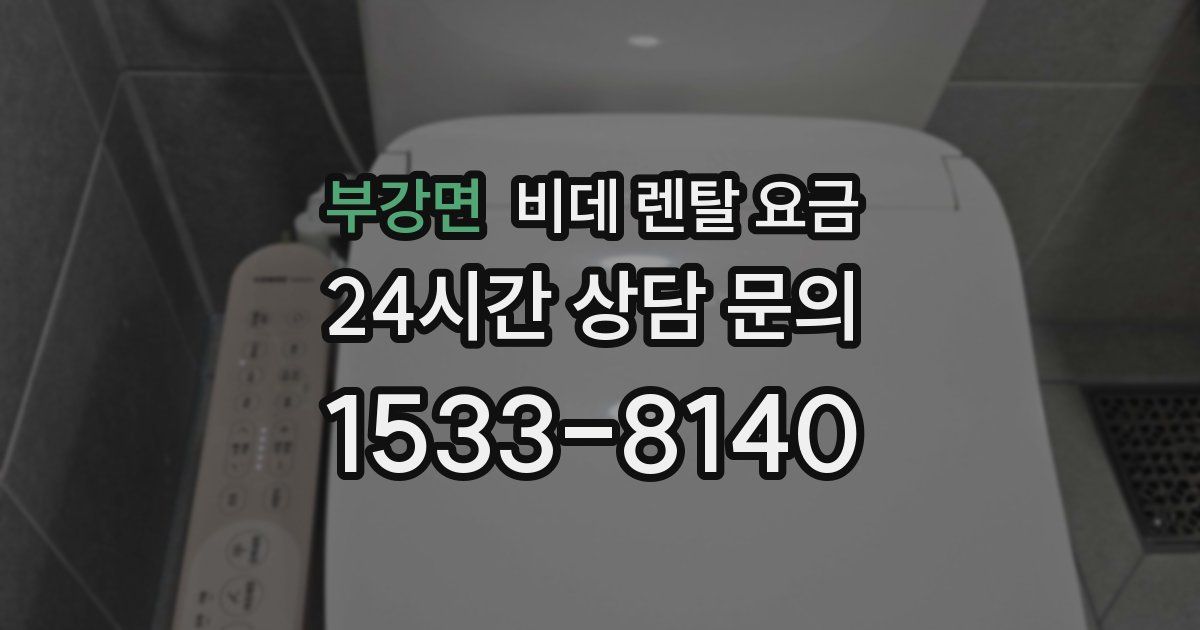 부강면 비데 렌탈 요금