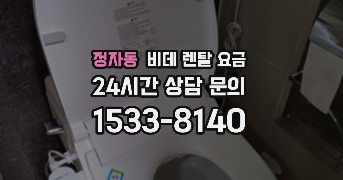 정자동 비데 렌탈 요금