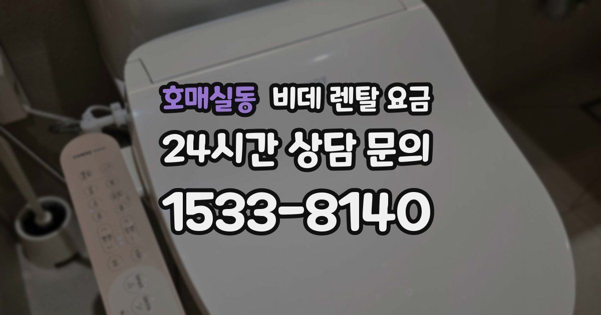 호매실동 비데 렌탈 요금